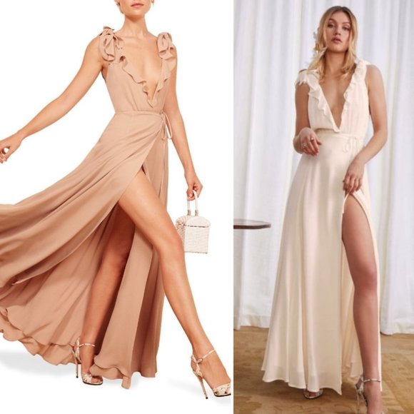 REFORMATION Peppermint bridal gown Maxi Dress Size Large - Picture 10 of 16